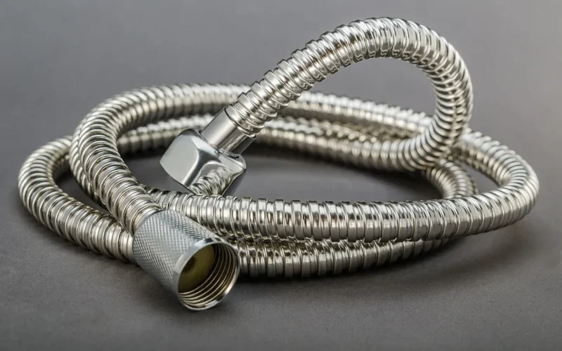 hose, flexibility, equipment, natura, tube, metallic, chrome, stal, silver, metal, pipe, shower, water, rurociąg, technology, budowa, żelazo, circle, connection, objects, stainless, kran, pressure, tool, repairing, plumber